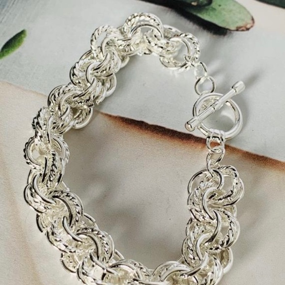 Sterling Chain Maille Bracelet - Picture 2 of 3